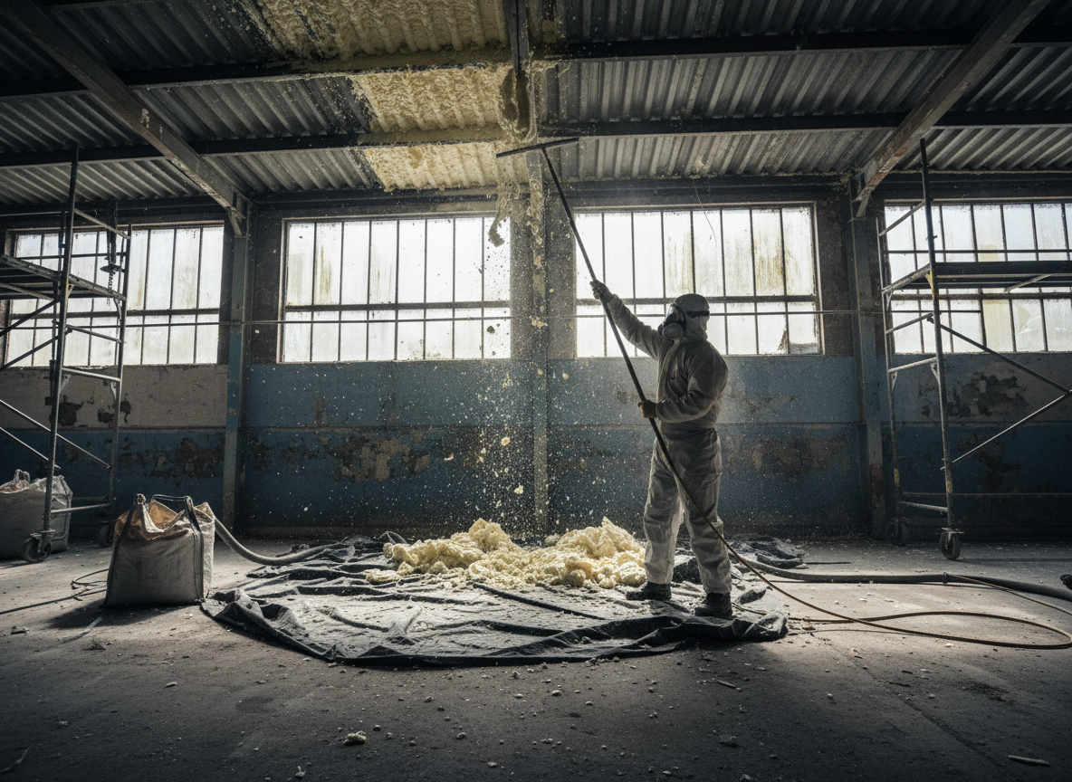 Warehouse Spray Foam Removal in Scunthorpe, Lincolnshire